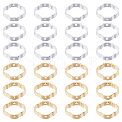 SUNNYCLUE 60Pcs 2 Colors Brass Bead Frame KK-SC0004-66-1