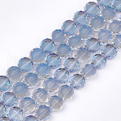 Electroplate Glass Beads Strands EGLA-S176-6A-D01-1