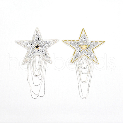 Sparkling Rhinestone Iron on Patches DIY-WH0176-51-1