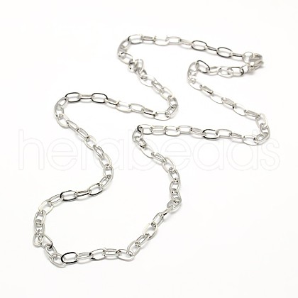 Tarnish Resistant 304 Stainless Steel Cable Chain Necklace Making STAS-A028-N091P-1
