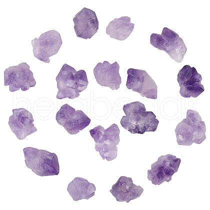 Raw Rough Natural Amethyst Beads G-WH0016-35-1