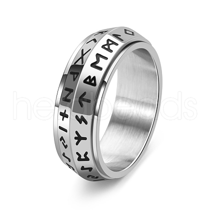 Rotatable Stainless Steel Finger Ring PW-WG27E87-08-1