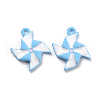 Spray Painted Alloy Enamel Pendant PALLOY-Z014-19-1