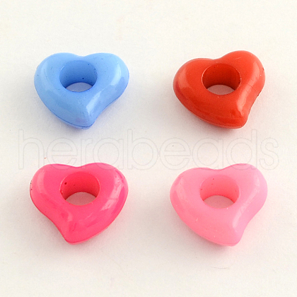 Opaque Acrylic European Beads SACR-Q099-M93-1