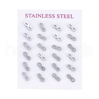 Tarnish Resistant 304 Stainless Steel Stud Earrings EJEW-F163-02P-1