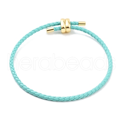 Braided Round Imitation Leather Bracelets Making BJEW-H610-03G-04-1
