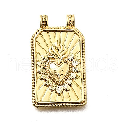 Rectangle Brass Pendants KK-S508-03E-G-1