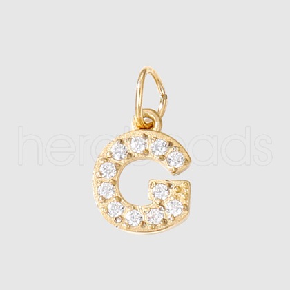 Stainless Steel Cubic Zirconia Pendants with Jump Rings X-FIND-PW0024-08G-1