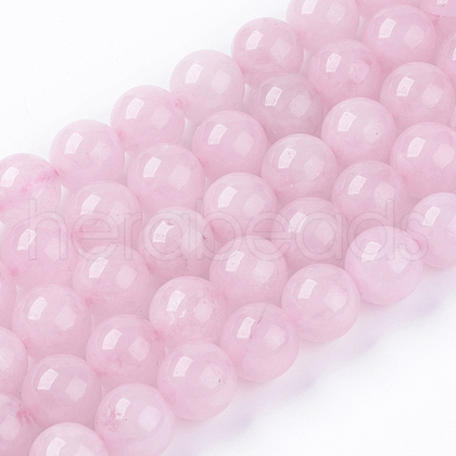 Natural White Jade Bead Strands X-G-R165-10mm-22-1