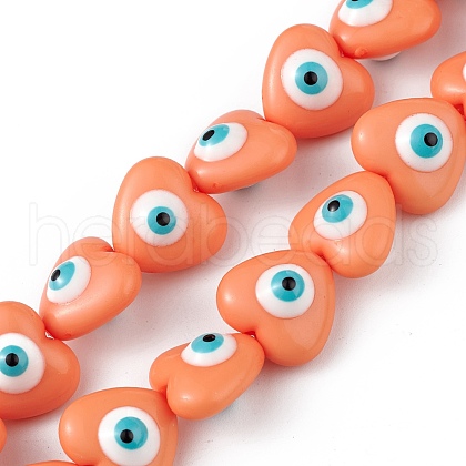 Evil Eye Resin Beads Strands RESI-F040-01G-1
