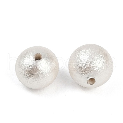 Compressed Cotton Pearl Beads WOVE-V001-A01-8mm-1