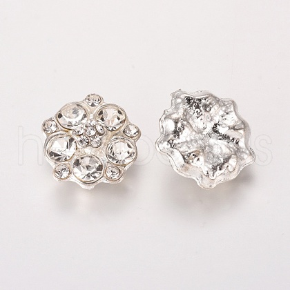 Alloy Rhinestone Cabochons RGLA-WH0004-31-1