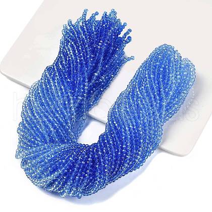 Transparent Painted Glass Beads Strands X1-DGLA-A034-T3mm-A01-1