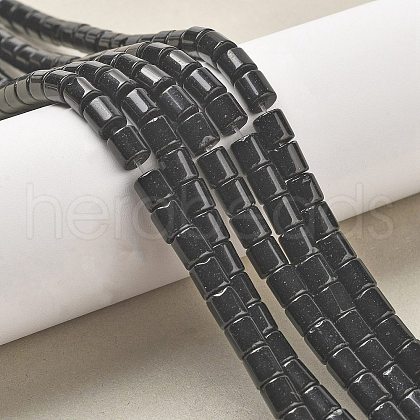 Natural Black Obsidian Beads Strands G-L619-C04-6mm-1