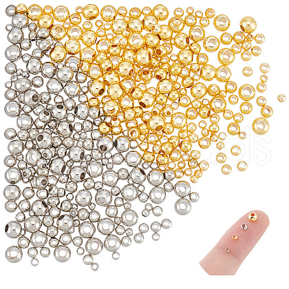 Unicraftale 400Pcs 8 Colors Rack Plating Brass Spacer Beads FIND-UN0004-40-1