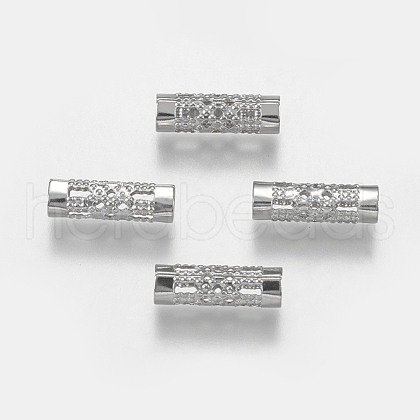 Tarnish Resistant 304 Stainless Steel Tube Beads STAS-F149-11P-1