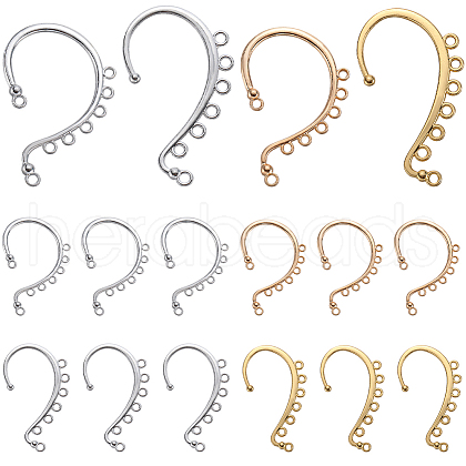SUNNYCLUE 32Pcs 4 Styles Alloy Ear Cuff Findings FIND-SC0009-13-1