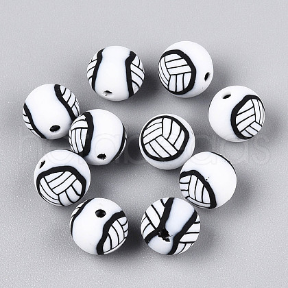 Handmade Polymer Clay Beads CLAY-N014-02A-08-1