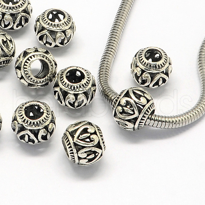 Alloy European Beads X-PALLOY-S079-017AS-1