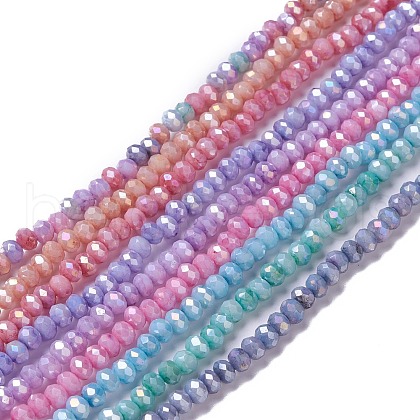 Opaque Glass Beads Strands GLAA-H022-03-1