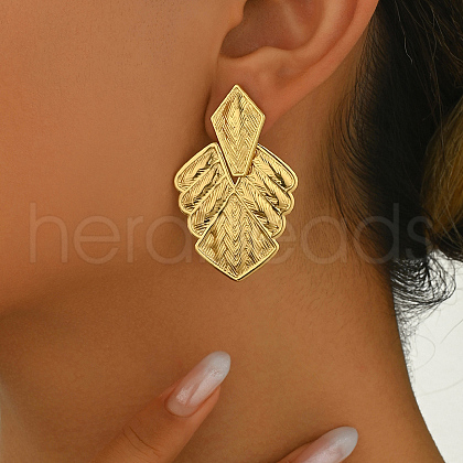 Stainless Steel Dangle Stud Earrings AA4411-2-1