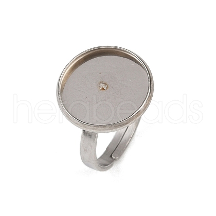 304 Stainless Steel Cuff Ring Components STAS-D372-05P-02A-1