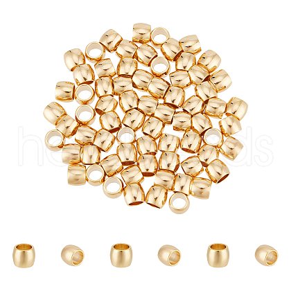 Unicraftale 100Pcs Long-Lasting Plated Brass European Beads KK-UN0002-88-1