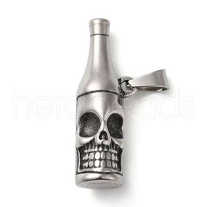 304 Stainless Steel Pendants STAS-Z045-03B-AS-1