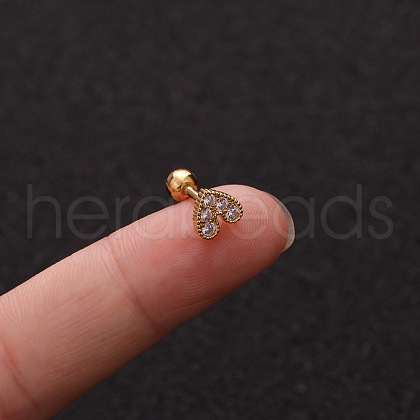 Brass Micro Pave Clear Cubic Zirconia Cartilage Earrings for Women WGD0011-14-1