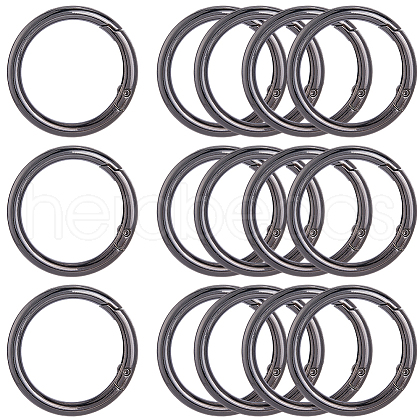 SOFPLATE 10Pcs Alloy Spring Gate Rings FIND-SP0001-38B-1
