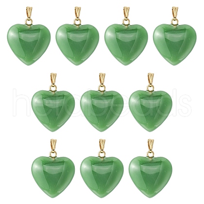Imitation Jade Glass Pendants GLAA-YW0003-01A-1
