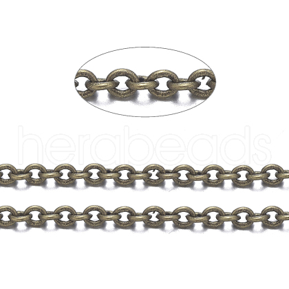 Brass Cable Chains X-CHC-034Y-AB-NF-1