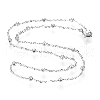 Non-Tarnish 304 Stainless Steel Cable Chain Necklaces NJEW-M183-05P-1