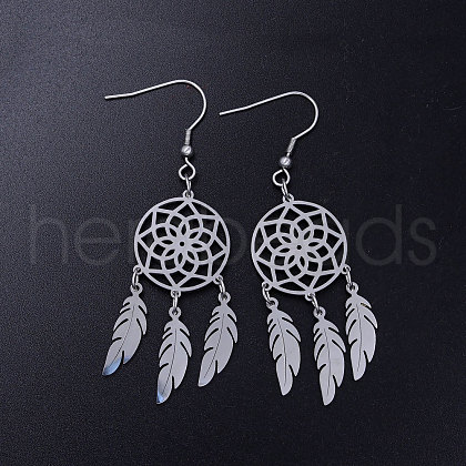 Tarnish Resistant 201 Stainless Steel Chandelier Earrings STAS-S105-JN361-1-1