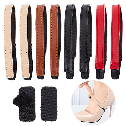 4 Sets 4 Colors PU Leather Shoelace AJEW-FG0003-06-1