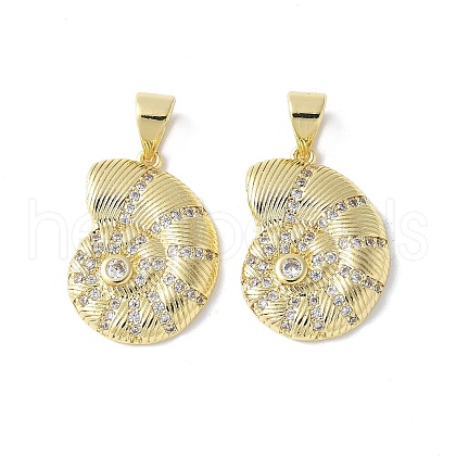 Brass Micro Pave Cubic Zirconia Pendants KK-F892-02G-1