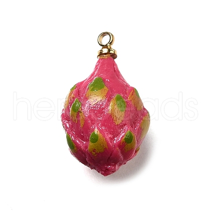Brass Acrylic Pendants OACR-R006-04G-03-1