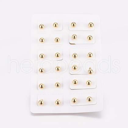 Brass Ear Studs EJEW-E213-D-11G-1