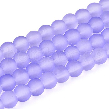 Transparent Glass Bead Strands GLAA-S031-6mm-25-1