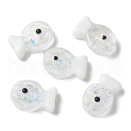 Handmade Foil Lampwork Fish Beads FOIL-Z001-01J-1
