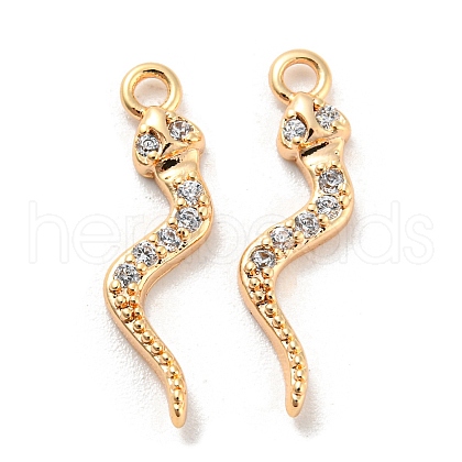 Brass Micro Pave Cubic Zirconia Pendants KK-E090-03G-1