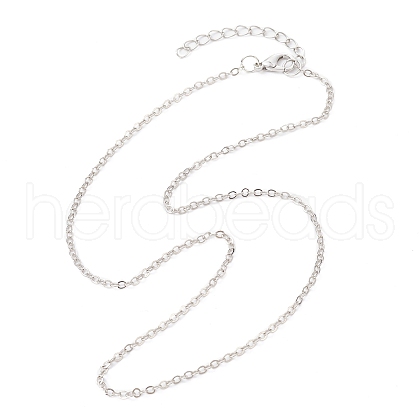 Brass Cable Chain Necklaces NJEW-JN04511-03-1