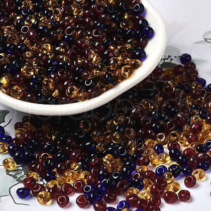Transparent Colours Glass Seed Beads X1-SEED-P006-02A-10-1