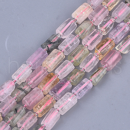 Natural Mixed Quartz Beads Strands X-G-S345-8x11-016-1