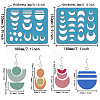 2Pcs 2 Style Acrylic Earring Handwork Template DIY-WH0573-001-2
