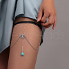 Alloy Rhinestone Sexy Multilayer Tassel Leg Chain WG728BB-06-1