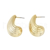 Teardrop CCB Plastic Stud Earrings for Women EJEW-Q382-03G-1