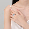 Sunflower Rotatable Open Cuff Rings for Women RJEW-S402-13P-3