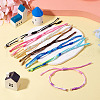 14Pcs 7 Colors Segment Dyed Nylon Braided Cord Bracelet Makings AJEW-TAC00014-15