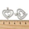 Rack Plating Brass Micro Pave Cubic Zirconia Pendants KK-F869-05P-3